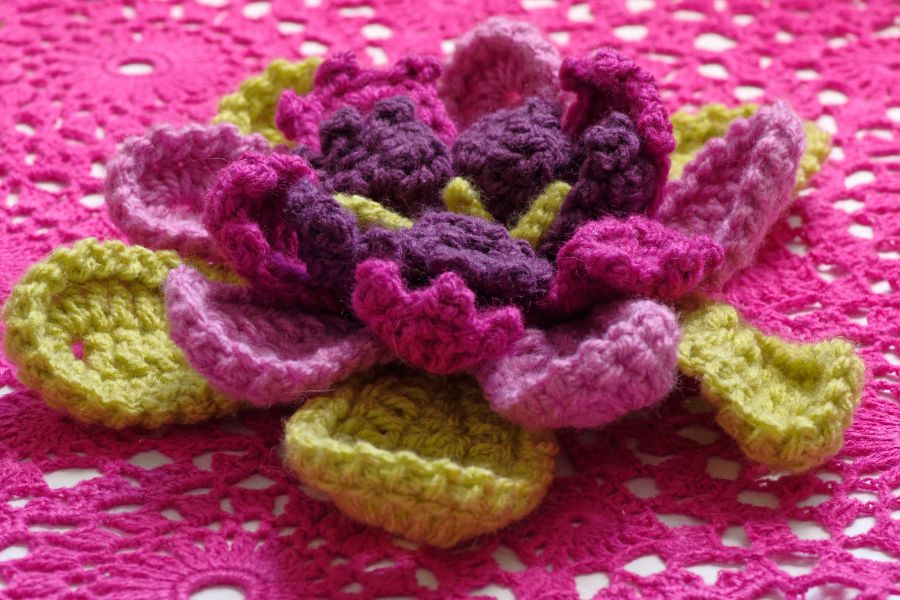 Fiori rosa crochet