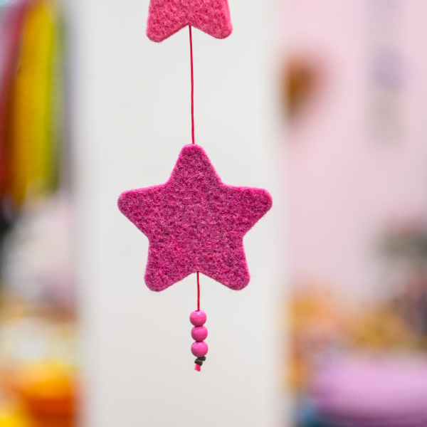 decorazione feltro stella